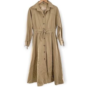 Carol Cohen for Braefair Tan Belted Trench Coat, 1970s size 4